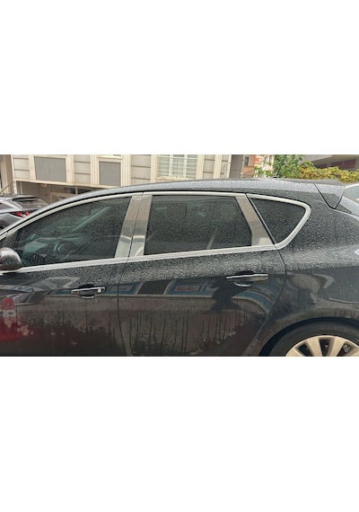 Opel Astra J Sedan-hb Uyumlu 2009-2020 Krom Cam Direği 6 Parça Paslanmaz Çelik Astra J