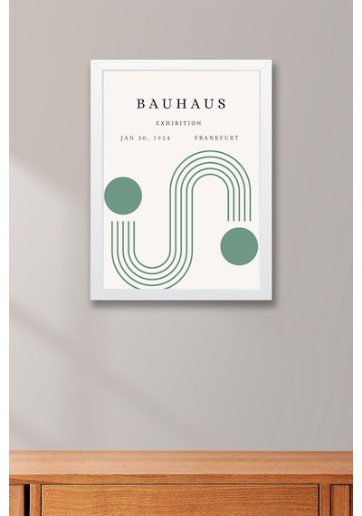 Bauhaus 1924 Frankfurt Sergi Posteri Çerçeveli Tablo - Eklektik Tarz Duvar Dekoru