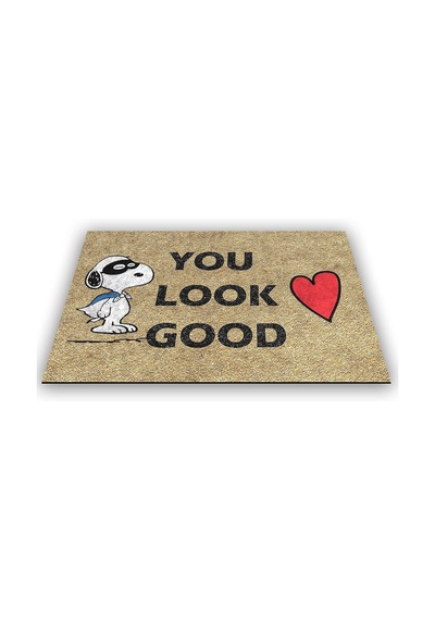 Tasarımlı Dekoratif Kapı Önü Paspas, Dış Mekan/ev İçi/banyo/mutfak/yatak Odası/giriş Paspasları You Look Good, 40x60 Çok Renkli