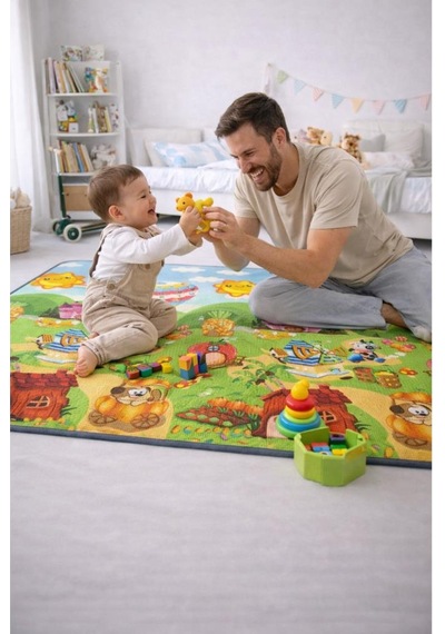 Bebebao Alfabeli Çiftlik Macerası İle Alfabe & Sayı Yol Macerası Oyun Matı 200x140x1 CM