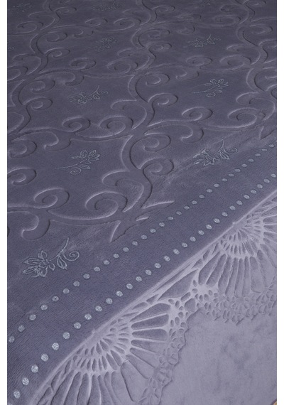 Embos Pırıltı Çift Kişilik Battaniye Gri-silver Simli 220x240