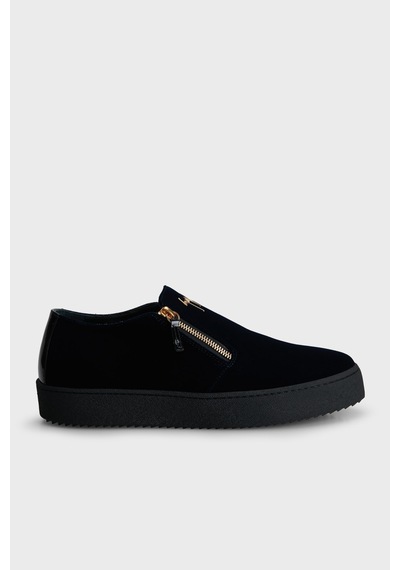 Giuseppe Zanotti Fermuar Detaylı Sneaker Ayakkabı Erkek Ayakkabı Ru60007-001 Lacivert