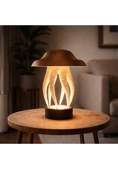 Fibrika Store Aurelia Modern Tasarım Dekoratif Gece Lambası Beyaz