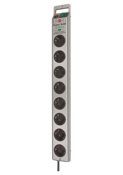 Brennenstuhl Super Solid 13.500 mAh 8'li Akım Korumalı Priz 2.5 Metre Gümüş