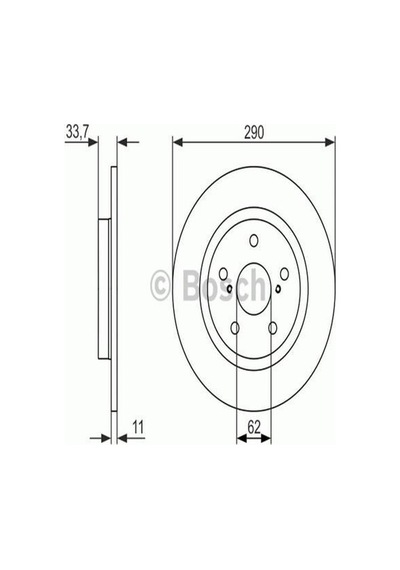 Bosch 0986479656 Fren Aynası Düz Arka Toyota Avensis 09-290x5 4243105070