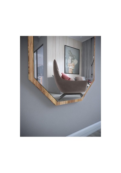 Tr Tarz Design Kemence Ceviz Sekizgen Dekoratif Boy Aynası 150x50,ceviz Diğer