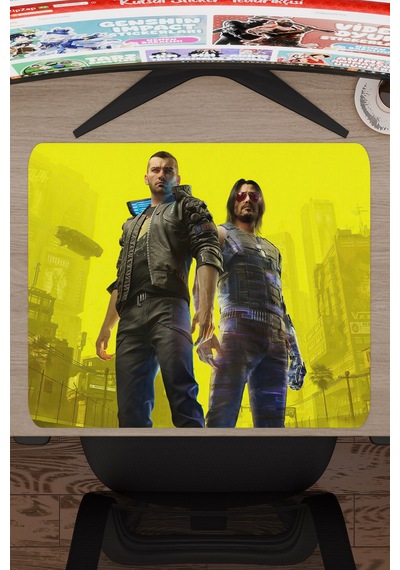 Cyberpunk 2077 Kaymaz Dikişli Kauçuk Oyuncu Mousepad V1 - 48x40 Xl Gaming Mouse Pad Fare Altlığı
