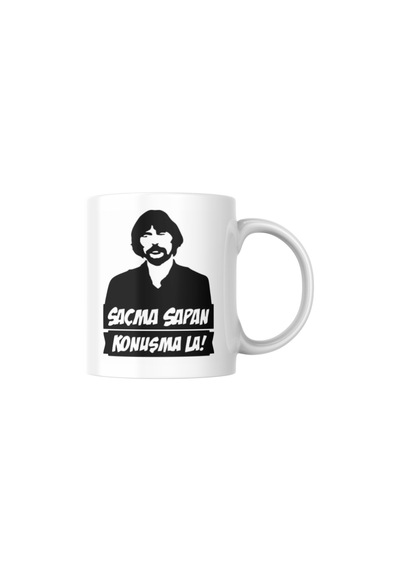Saçma Konusma Yazılı Kupa Beyaz