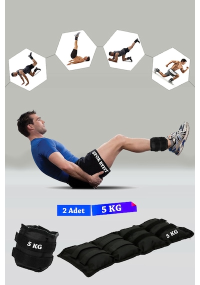 5 Kg Siyah Deluxe Comfort El Ayak Ağırlığı Siyah