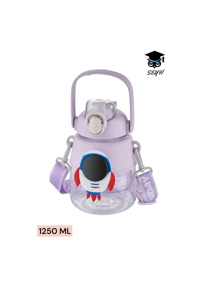 1250 Ml Tritan Okul Matarası Bpa İçermez Pipetli Kilitli Kapak Tritan Plastik Suluk Vagonlife 001