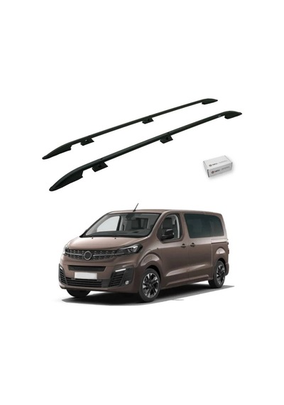 Turtle Opel Zafira Life Mk3 2019-2025 / Orta Şasi Tavan Çıtası Crown Siyah