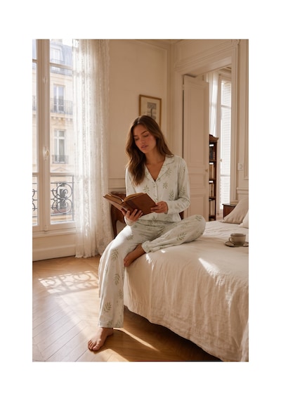 Fit Women Kadın Relax Fit Düğme Çağla Yeşili Pijama Takımı