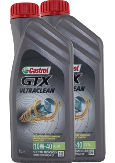 Castrol GTX 10W-40 A3/B4 Yarı Sentetik Motor Yağı 2 x 1 L