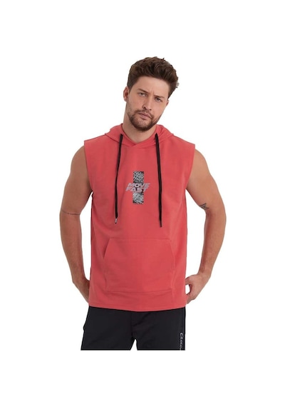 Adams Erkek Kapüşonlu Kanguru Cepli Kolsuz Sweatshirt 001