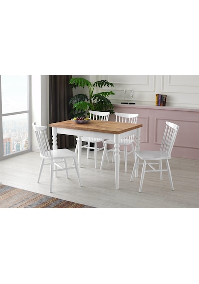 Erezogullari_Mobilya Cunda Yandan Açılır Mutfak Masa Takımı Ve 4 Adet Sandalye 70X110C Erezogullari_Mobilya Cunda Yandan Açılır Mutfak Masa Takımı Ve 4 Adet Sandalye 70X110C