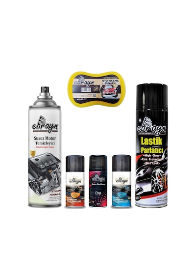 Lastik Parlatıcı Klima Ve Motor Temizleyici Koku Sünger Ebrayn