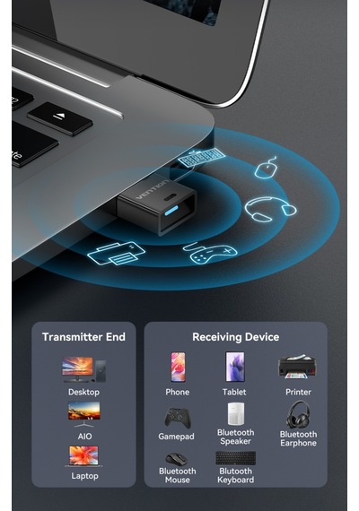 Vention Premium Brand 5.3 Bluetooth Adaptör