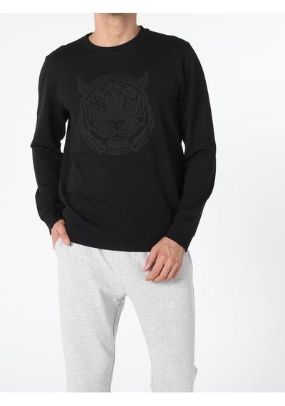 Colin's Regular Fit Siyah Erkek Sweatshirt CL1055796_Q1.V2_BLK