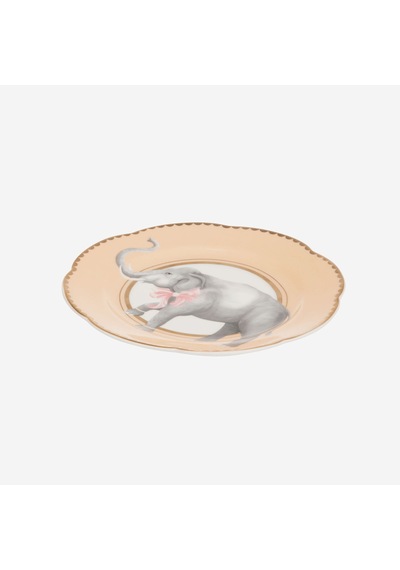 Pembe Porselen Pasta Tabağı 16 Cm