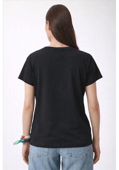 Fashion Friends Baskılı Kadın Bluz 26y0190k1 Siyah