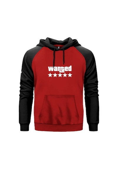 Wanted White Gri Renk Reglan Kol Sweatshirt Kapşonlu