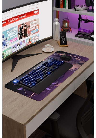Keqing Genshin Impact Anime Gacha V5 - 70x30 Xl Gaming Mouse Pad Fare Altlığı