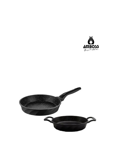 Valencia 2 Parça Döküm 26 Cm Tava 20 Cm Sahan Seti Siyah