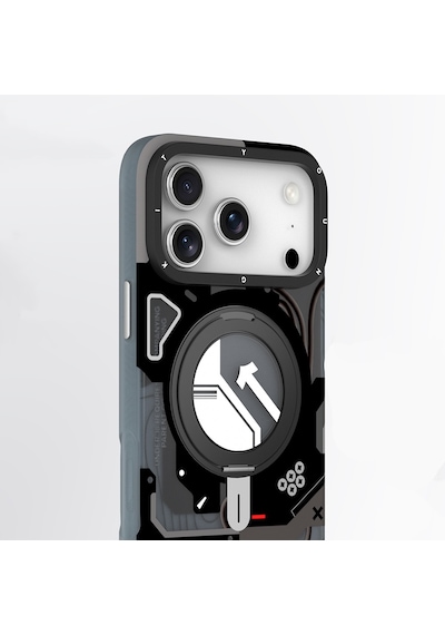 Apple Uyumlu iPhone 17 Pro Kılıf M-safe Şarj Özellikli Youngkit Starship Serisi Kapak Siyah Siyah
