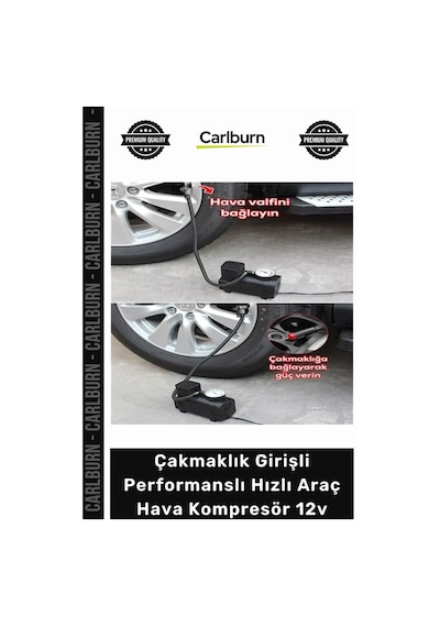 Özel Üretim Taşınabilir Yüksek Basınçlı Çakmaklık Girişli Performanslı Hızlı Araç Hava Kompresör 12v