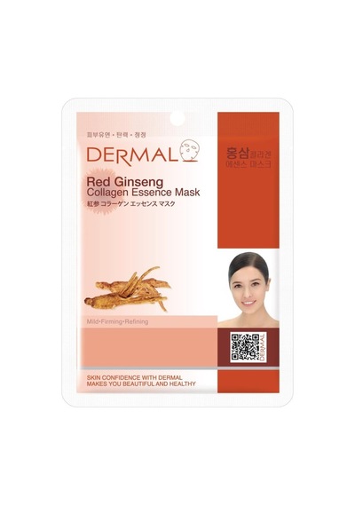 Dermal Arındırıcı, Serinletici, Sıkılaştırıcı Kırmızı Ginseng Özlü Yüz Maskesi 16'li Paket