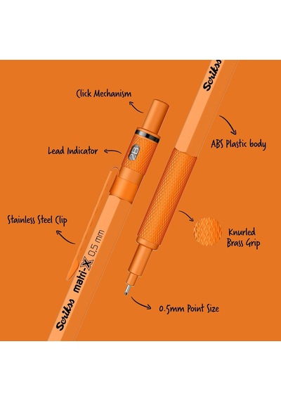 Scrikss Office Matri-x Versatil 0.5 Mm Turuncu Şeffaf Amb Genel