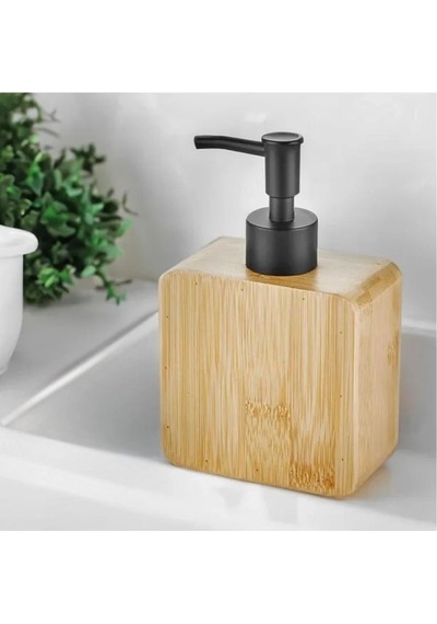Bambu Kare Sıvı Sabunluk Bambu