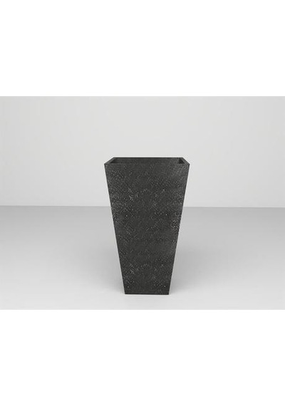 Nuano Consept Konik Serisi Köşeli Saksı Siyah 40x75