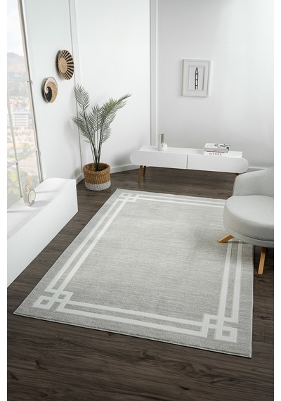 Mariesse Home Versay Koleksiyonu Modern Dokuma Halı Salon Oturma Odası Koridor Halısı Krem-gri