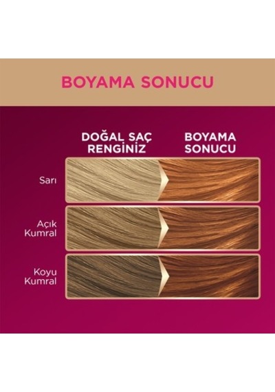 Açık Bakır Renkli Kalıcı Saç Boyası, 9-7 Numara
