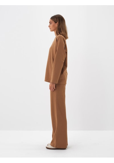 Xint Camel Pamuk Dokulu Oversize Sweat Pantolon 470456