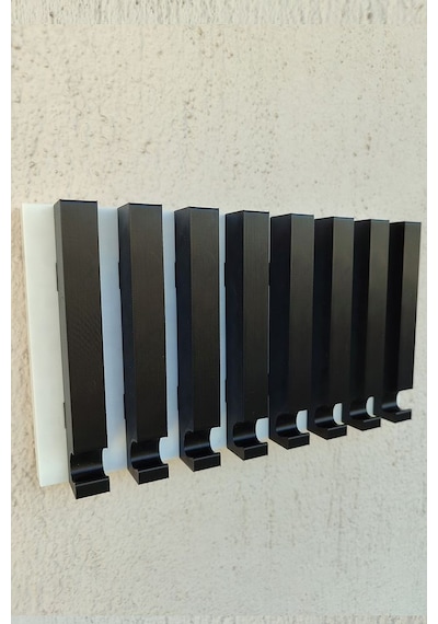 Anahtarlık Askısı 13 X 24 Cm 8 Adet Anahtarlık Asılabilir İşyeri Beyaz