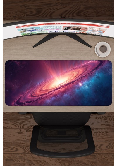 Galaksi Kaymaz Dikişli Kauçuk Oyuncu Mousepad V3 - 70x30 Xl Gaming Mouse Pad Fare Altlığı