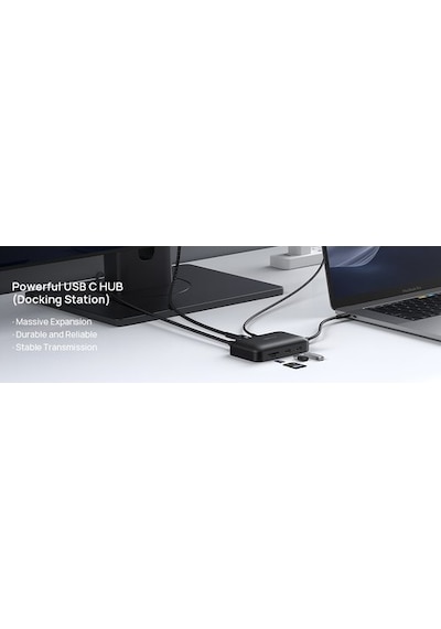 Jsaux Mp02 7in1 Type-c Pd Hub 100w Şarj Hdmı 2 X Usb 3.0 Sd Tf Kart Okuyucu Rj45 + Kablo Seti Dönüştürücü Çevirici Adaptör Hub