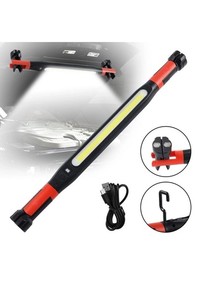 Gold Silver Gs-2080 40w 4000 Lümen Mıknatıslı Şarjlı Led Çalışma Kamp Outdoor Acil Durum Ve Tamir Lambası Siyah