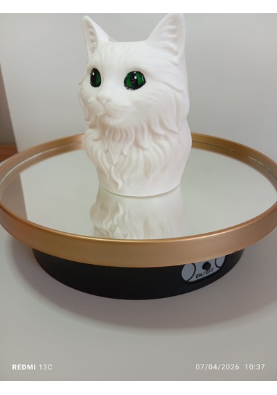 Kedi Figür Kalemlik Beyaz