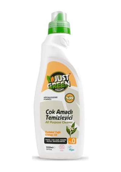 Just Green Organic Doğal Çok Amaçlı Temizleyici Sprey, Bebek Ve Evcil Hayvan Alanlarına Özel Hipoalerjenik Genel Y 10'lu Set