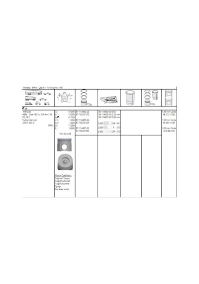 GOETZE ISS 87-70233-50 Piston 84.50Mm E39 E60 E46 E90 318D 320D 520D E83 E87 118D 120D X3 2.0D 98- M47D20