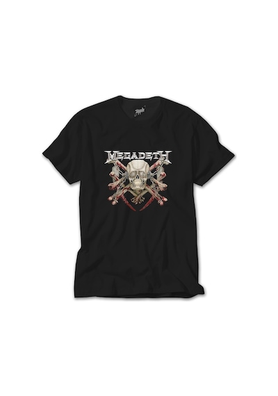 Megadeth Skull Siyah Tişört Siyah