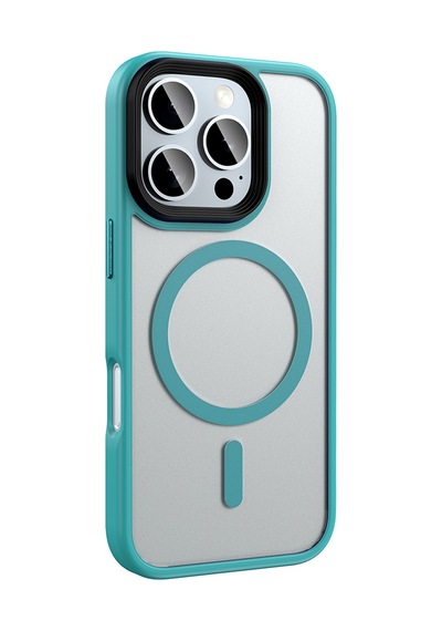 Apple Uyumlu iPhone 16 Pro Max Kılıf Magsafe Destekli Kamera Yükseltili Mat Parmak İzi Tutmayan Silikon Celikaksesuar Titanyum-Gri