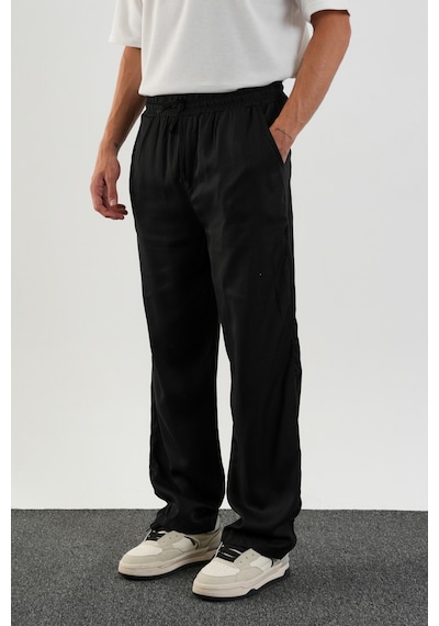 Redline Fate Erkek Baggy Rahat Pantolon Siyah