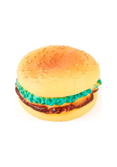 Petlovee Sesli Hamburger Kedi Oyuncağı - Renkli - 8 Cm