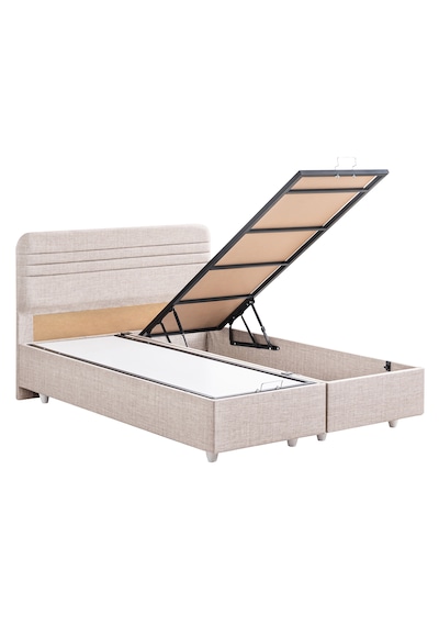 Mila İkili Set, Mila Çift Kişilik Baza Başlık Seti - Krem 140 x 190