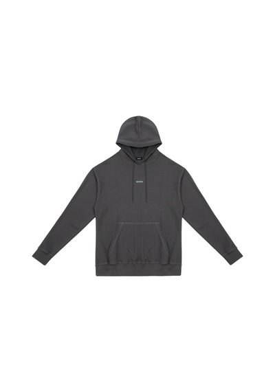Beord Koyu Gri %100 Pamuk Kapüşonlu Sweatshirt Bhd1-137