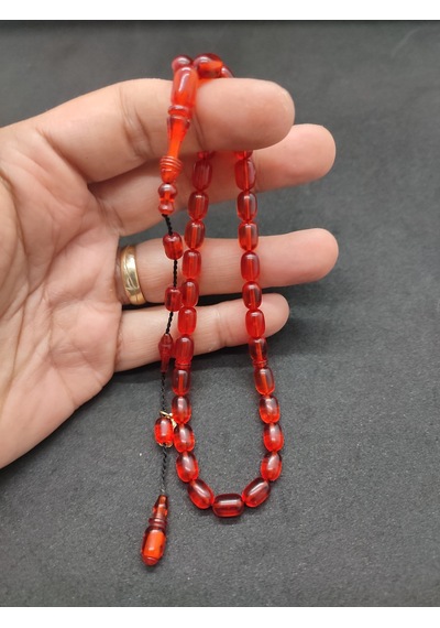 Başka Yerde Yok Furkan Gül Usta Eseri Halkalı İmame El Boy Yemen Zar Kehribar Sertifikalı 8329